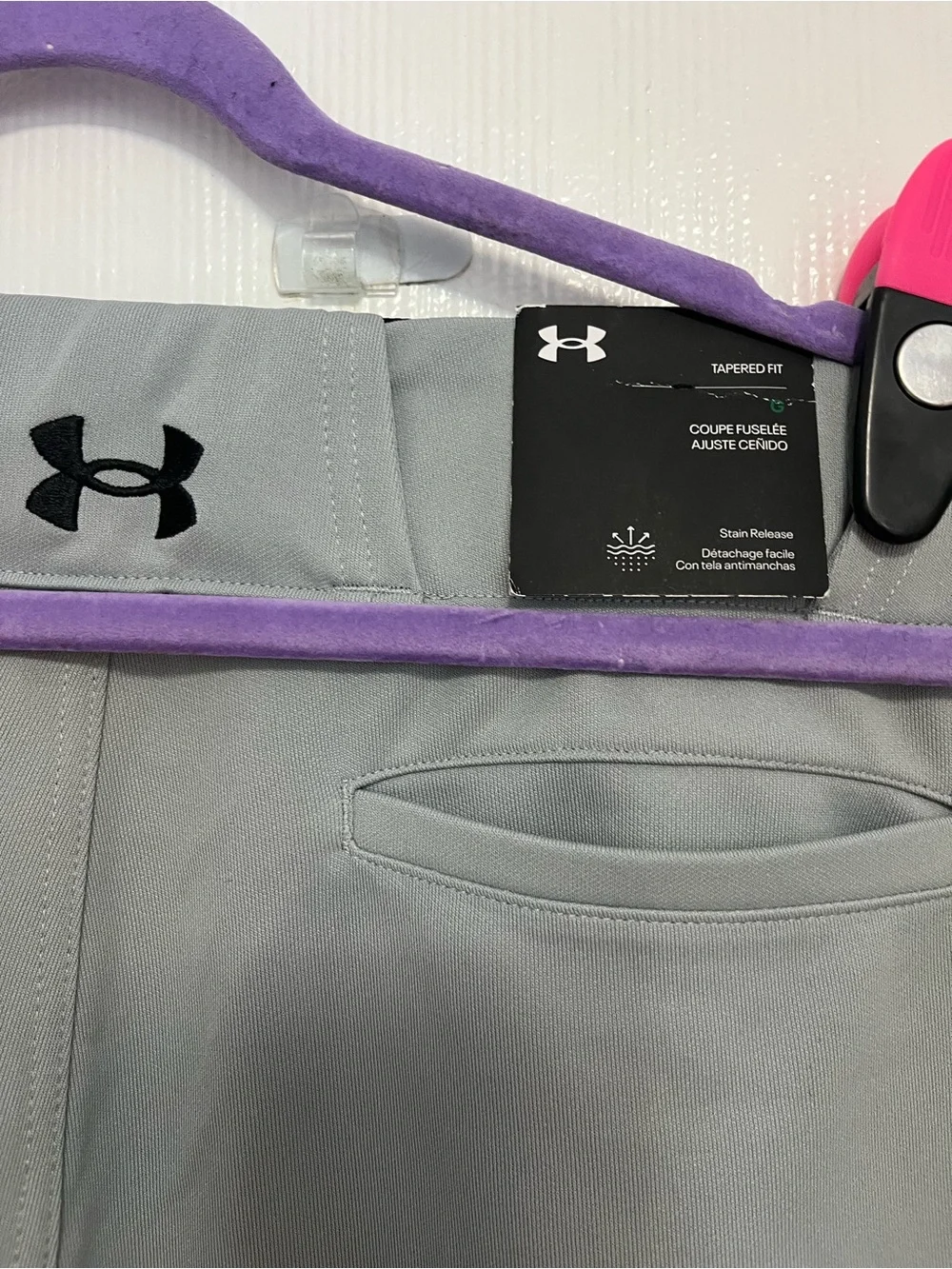 Under Armour Light Gray Athletic Baseball Pants